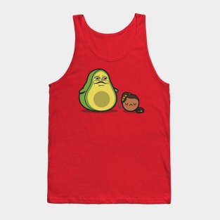 Cute Kawaii Avocado Guacamole Science Fiction Funny Parody Tank Top